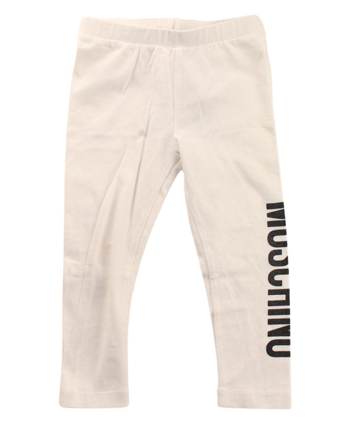 A Ivory Leggings from Moschino in size 18-24M for girl. (Front View)