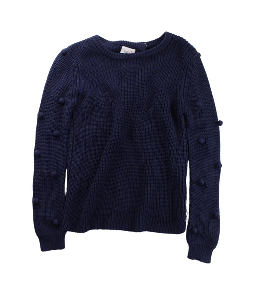 A Navy Knit Sweaters from Seed in size 9Y for girl. (Front View)