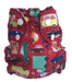 A Red Cloth Diapers from Apple Cheeks in size O/S for neutral. (Front View)