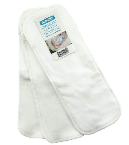 A White Cloth Diapers from Thirsties in size O/S for neutral. (Front View)