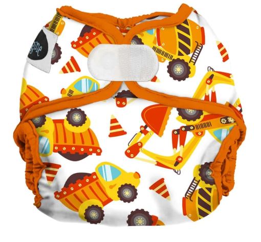 A Orange Cloth Diapers from Imagine Baby Products in size Newborn for boy. (Front View)