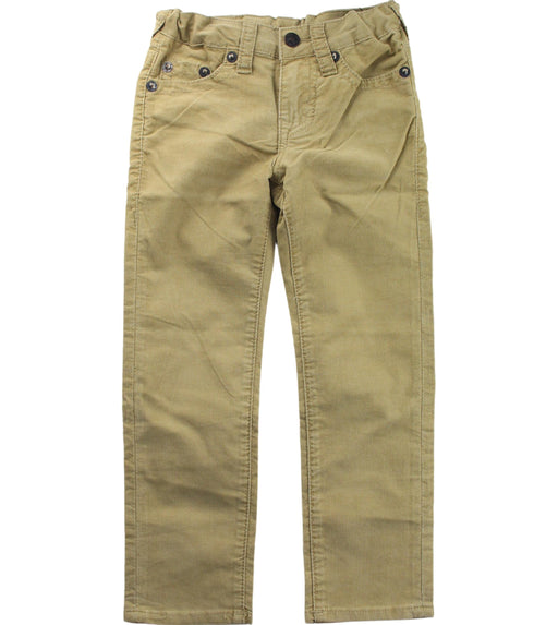 A Yellow Casual Pants from True Religion in size 5T for boy. (Front View)