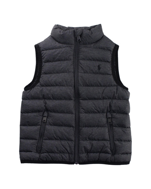A Grey Outerwear Vests from Polo Ralph Lauren in size 4T for boy. (Front View)