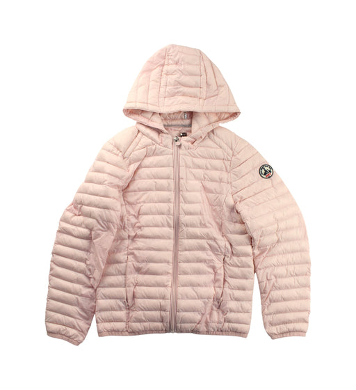 A Pink Puffer/Quilted Jackets from Just Over The Top in size 8Y for girl. (Front View)