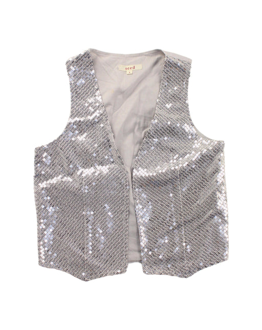 A Silver Outerwear Vests from Seed in size 8Y for neutral. (Front View)
