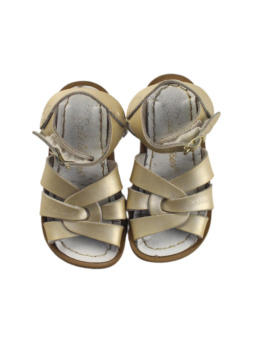 A Gold Sandals from Salt-Water in size 18-24M for girl. (Back View)