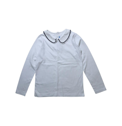 A White Long Sleeve Tops from Jacadi in size 10Y for girl. (Front View)