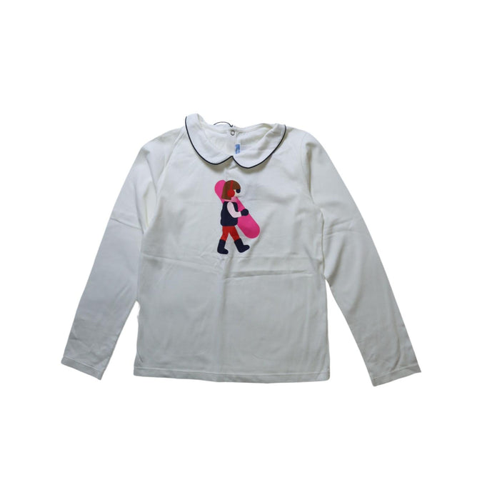 A White Long Sleeve Tops from Jacadi in size 10Y for girl. (Front View)