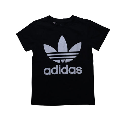 A Black Short Sleeve T Shirts from Adidas in size 7Y for boy. (Front View)