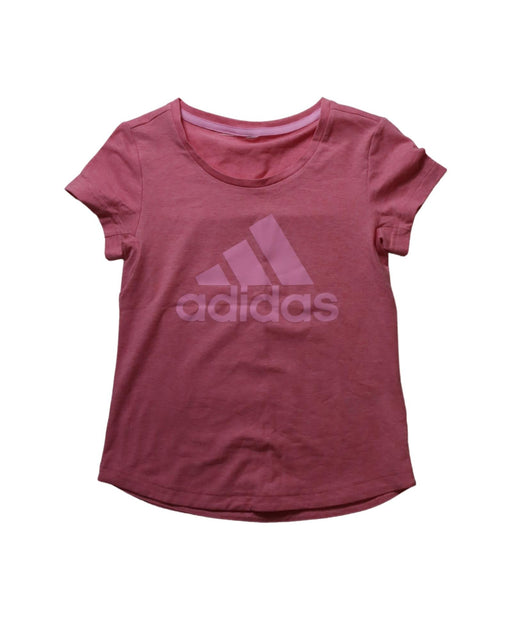A Red Short Sleeve T Shirts from Adidas in size 9Y for girl. (Front View)