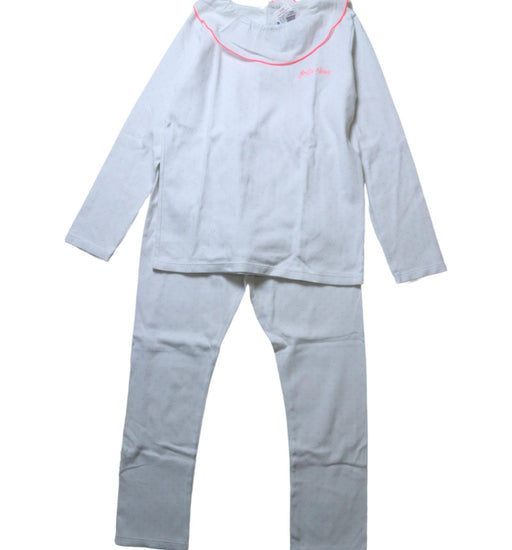 A White Pyjama Sets from Jacadi in size 10Y for girl. (Front View)