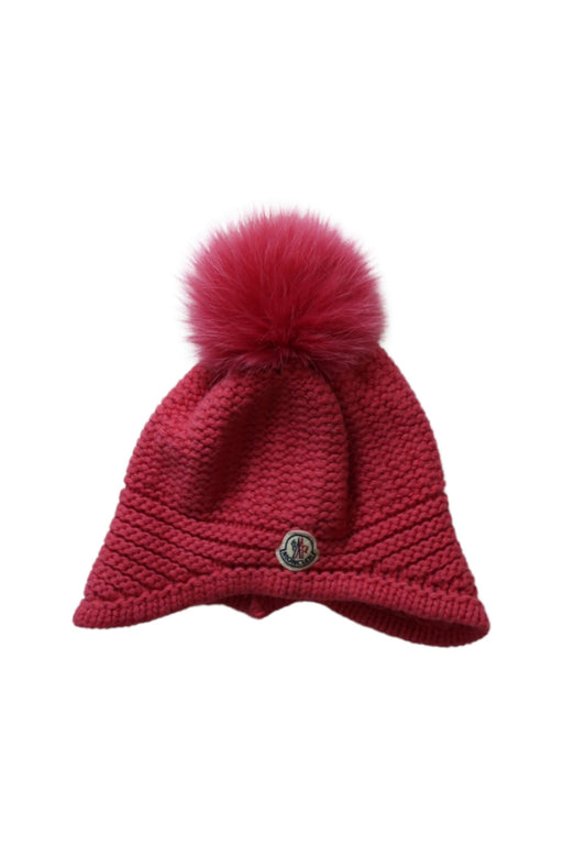 A Red Beanies from Moncler in size L for girl. (Front View)
