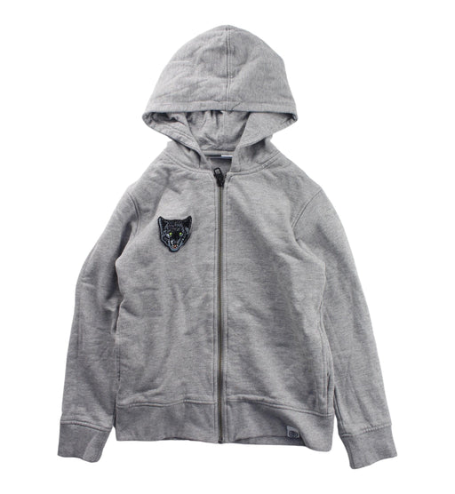 A Grey Zippered Sweatshirts from Molo in size 8Y for boy. (Front View)