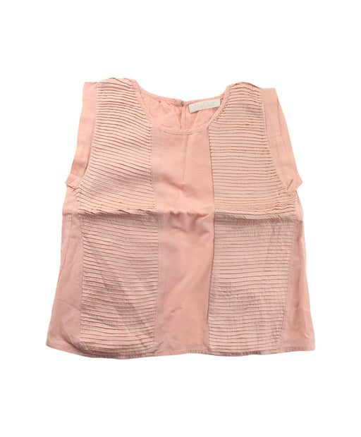 A Peach Sleeveless Tops from Pale Cloud in size 8Y for girl. (Front View)