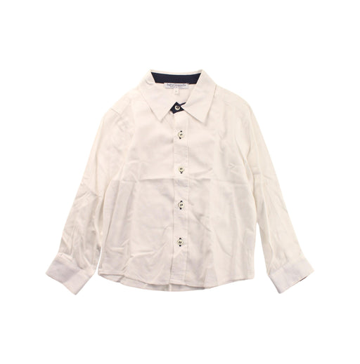 A White Long Sleeve Shirts from Baby Graziella in size 3T for boy. (Front View)