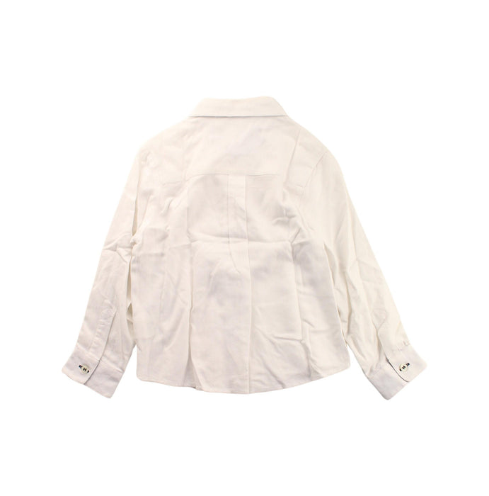 A White Long Sleeve Shirts from Baby Graziella in size 3T for boy. (Back View)