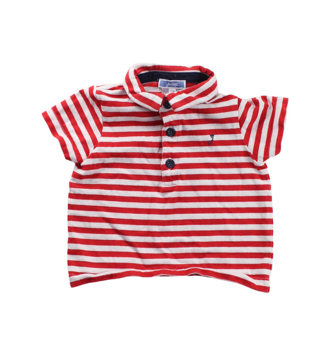 A Red Short Sleeve Polos from Jacadi in size 6-12M for neutral. (Front View)