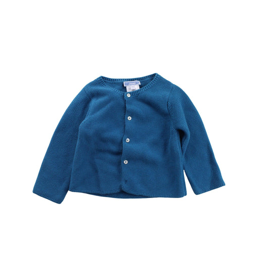 A Blue Cardigans from Jacadi in size 6-12M for girl. (Front View)