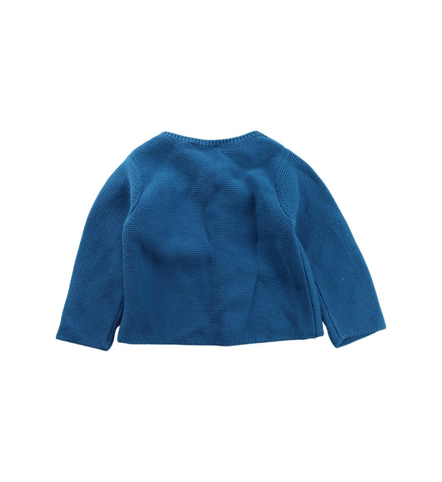 A Blue Cardigans from Jacadi in size 6-12M for girl. (Back View)