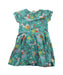 A Green Short Sleeve Dresses from Frugi in size 2T for girl. (Back View)