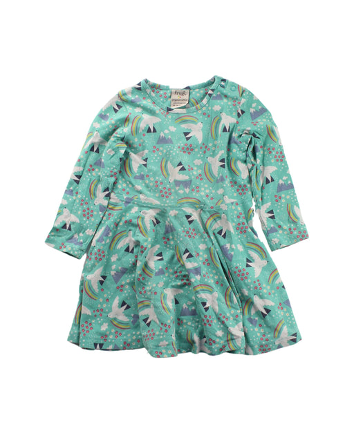 A Green Long Sleeve Dresses from Frugi in size 18-24M for girl. (Front View)