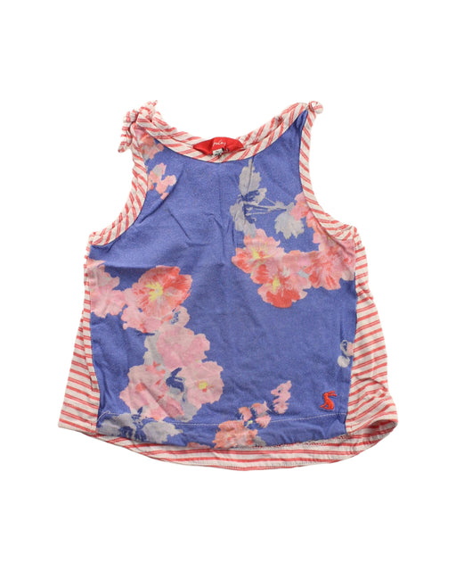 A Red Sleeveless Tops from Joules in size 3T for girl. (Front View)