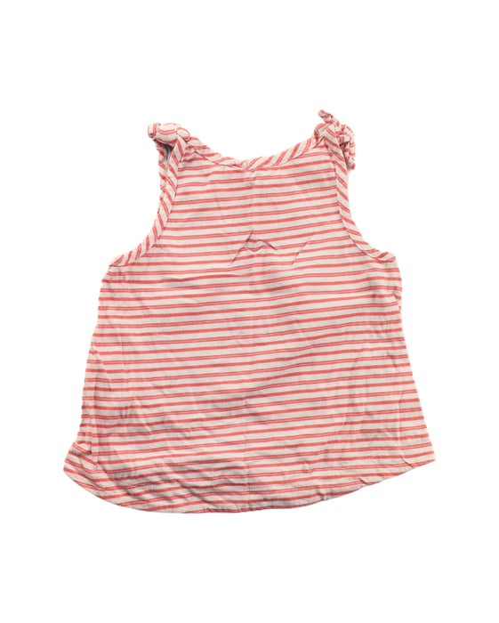 A Red Sleeveless Tops from Joules in size 3T for girl. (Back View)