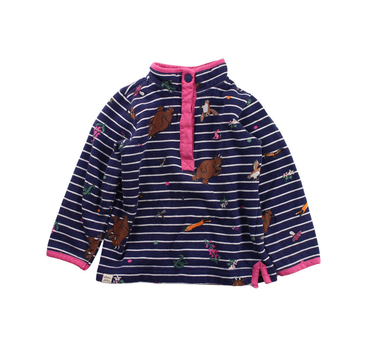 A Blue Buttoned Sweatshirts from Joules in size 3T for girl. (Front View)