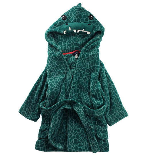 A Green Bathrobes from Joules in size 18-24M for girl. (Front View)