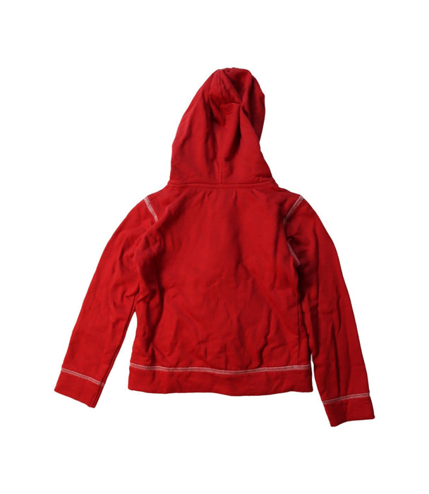 A Red Hooded Sweatshirts from DKNY in size 4T for girl. (Back View)