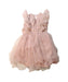 A Pink Sleeveless Dresses from Puella Flo in size 7Y for girl. (Back View)
