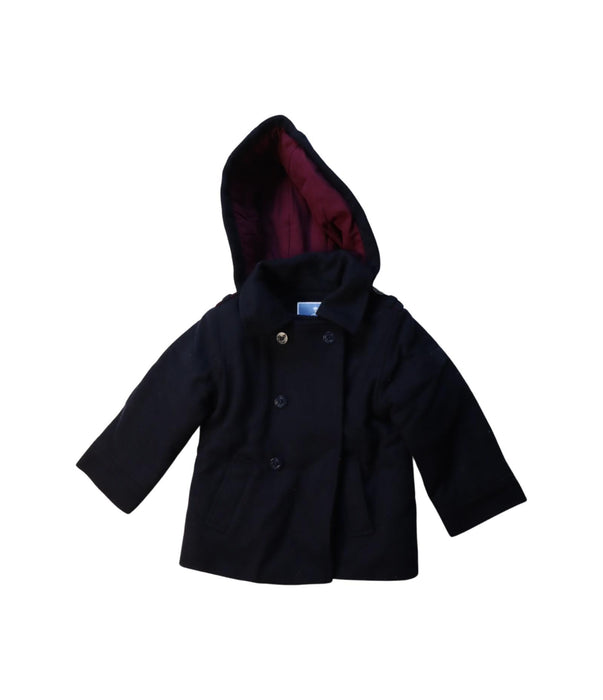 A Black Coats from Jacadi in size 3T for girl. (Front View)