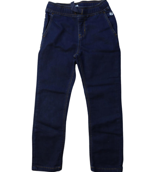 A Blue Casual Pants from Petit Bateau in size 6T for girl. (Front View)