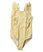 A Yellow Swimsuits from Polarn O. Pyret in size 4T for girl. (Front View)
