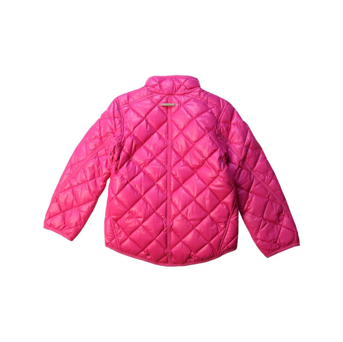 A Pink Puffer/Quilted Jackets from Ralph Lauren in size 4T for girl. (Back View)