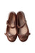 A Brown Flats from Mini Melissa in size 5T for girl. (Back View)