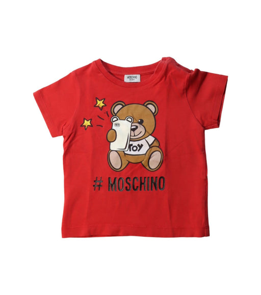 A Multicolour Short Sleeve T Shirts from Moschino in size 12-18M for boy. (Front View)