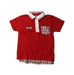 A Red Short Sleeve Polos from Chickeeduck in size 4T for boy. (Front View)