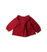 A Red Long Sleeve Tops from Organic Mom in size 12-18M for girl. (Back View)