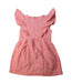 A Red Short Sleeve Dresses from Chateau de Sable in size 3T for girl. (Back View)