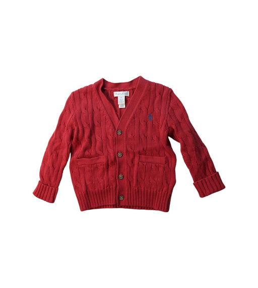 A Red Cardigans from Ralph Lauren in size 12-18M for girl. (Front View)
