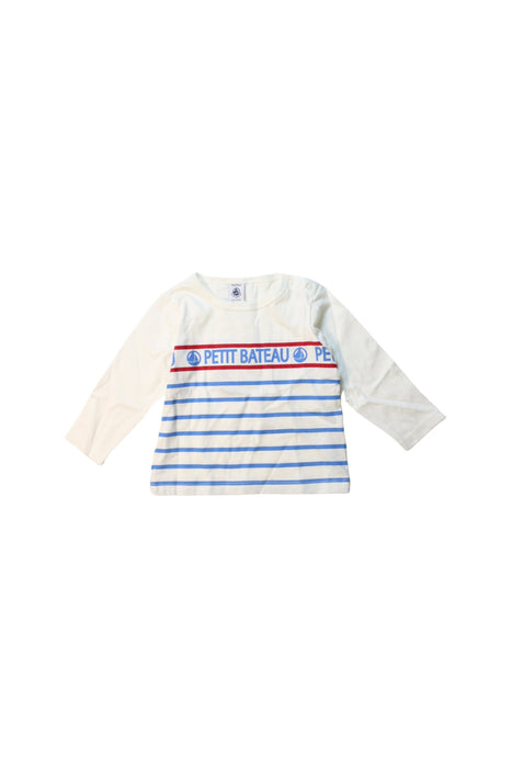 A Multicolour Long Sleeve T Shirts from Petit Bateau in size 6-12M for girl. (Front View)