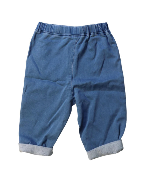 A Blue Casual Pants from Petit Bateau in size 12-18M for girl. (Back View)