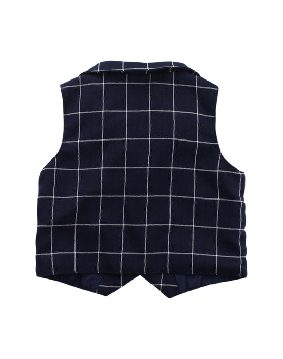 A Blue Suit Vests from Miniclasix in size 6-12M for boy. (Back View)