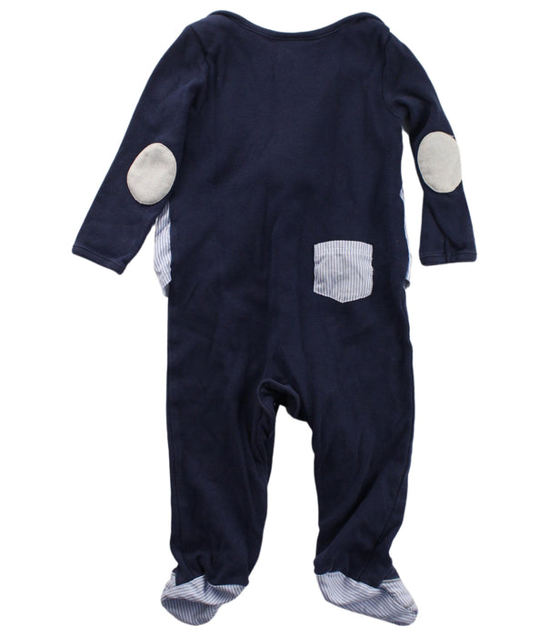 A Blue Long Sleeve Jumpsuits from Miniclasix in size 6-12M for boy. (Back View)