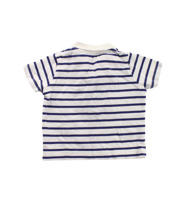 A Blue Short Sleeve Polos from Boden in size 3-6M for boy. (Back View)