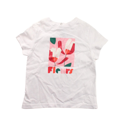 A White Short Sleeve T Shirts from Jacadi in size 3T for girl. (Front View)