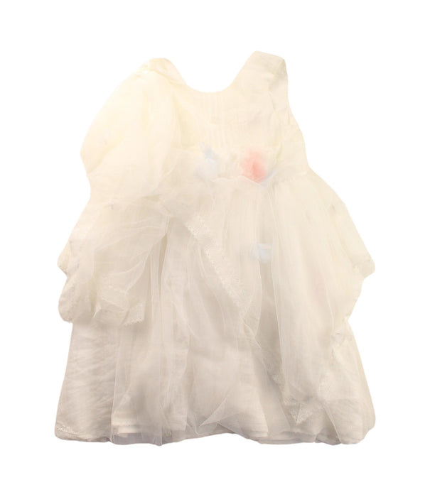 A White Sleeveless Dresses from Nicholas & Bears in size 3T for girl. (Front View)
