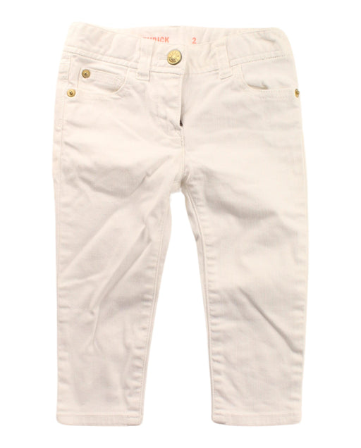 A White Casual Pants from Crewcuts in size 2T for boy. (Front View)