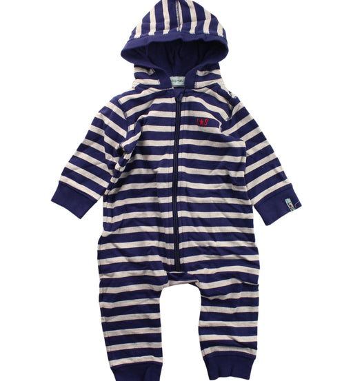 A Blue Long Sleeve Jumpsuits from Lilly + Sid in size 6-12M for boy. (Front View)